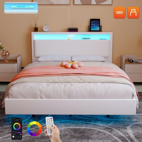 Floating double bed frame - frame, w/