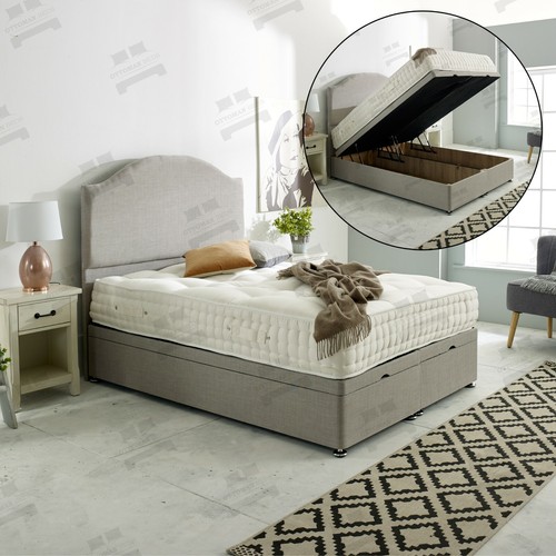 Luxury fabric ottoman gas lift - ottoman,
