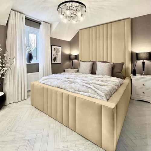 Luxury high headboard - high, velvet