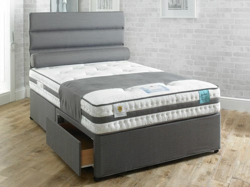 Storage fabric bed - fabric, drawers