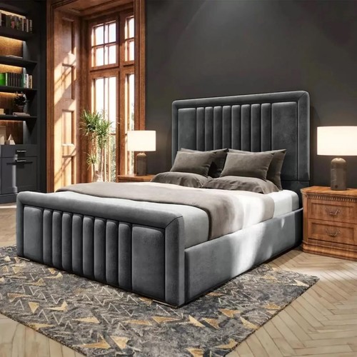 Velvet ottoman storage - storage, bed