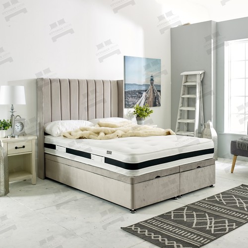 Winged bed upholstered - winged,