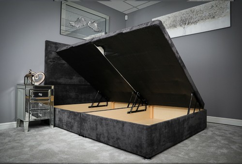 Storage bed fabric ottoman - storage,