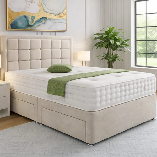 Cubed divan bed set - divan, plush