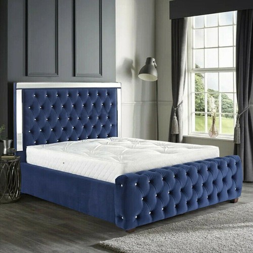 Mirrored bed chesterfield - mirrored,